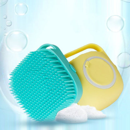 Soft Silicone Bristles Cat Dog Bath Brush Comb Scrubber Shampoo Dispenser For Pet Grooming Deshedding For Pet Washing